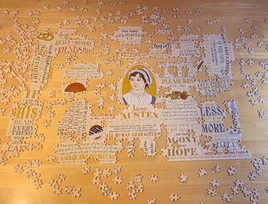 Author jigsaw puzzle half worked